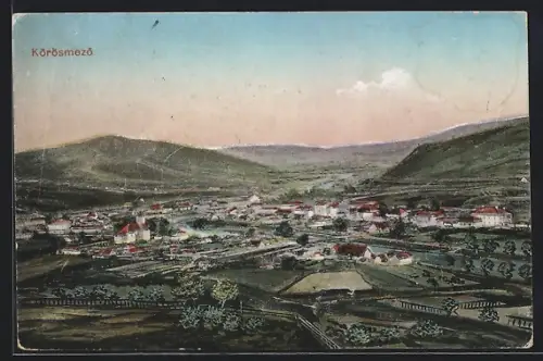 Künstler-AK Körösmezö, Panorama