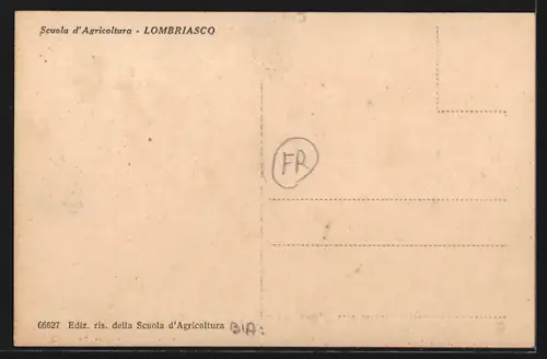AK Lombriasco, Scuola d`Agricoltura, Veduta generald edel Podere della Scuola