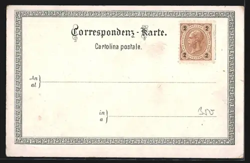 Lithographie Trieste, Lloyd-Gebäude, Municipal-Gebäude, Molo St. Carlo
