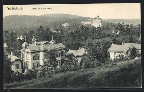 AK Friedrichroda, Blick vom Abtsberg auf den Ort