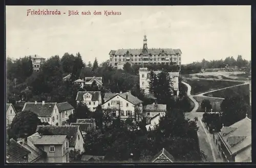 AK Friedrichroda, Teilansicht mit Kurhaus
