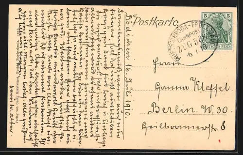 AK Schnepfenthal, Ortsansicht mit Kirchturm