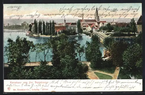AK Konstanz, Ortsansicht von der Seestrasse