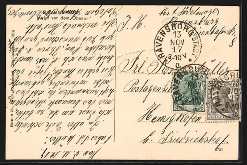 AK Ravensburg, Partie vor dem Obertor