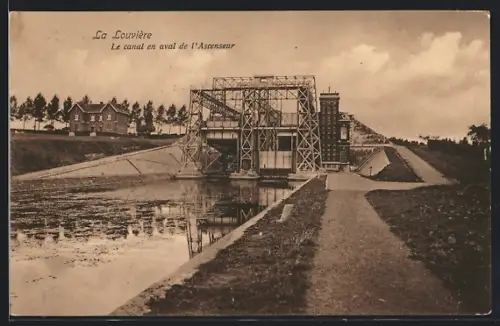 AK La Louvière, Le canal en aval de l`Ascenseur
