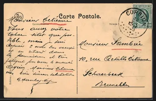 AK Poupehan, La Grotte de N. D. de Lourdes