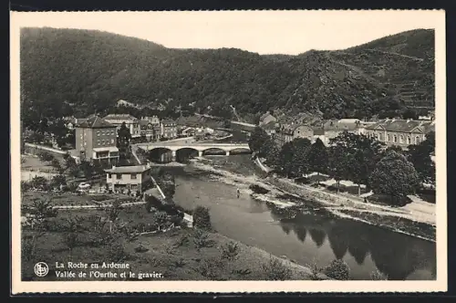 AK La Roche en Ardenne, Vallée de l`Ourthe et le gravier