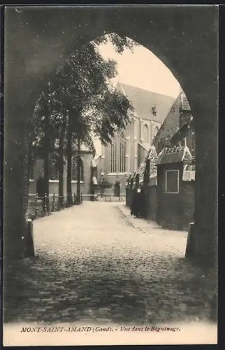 AK Mont-Saint-Amand, Vue dans le Béguinage