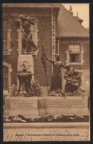 AK Dinant, Monument aux soldats et Civils morts pour la Patrie
