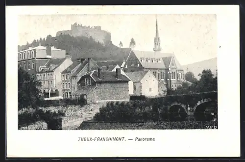 AK Theux-Franchimont, Panorama mit Kirche
