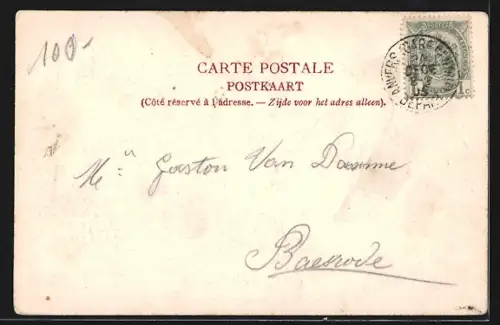 AK Anvers, La rue Simons et les Châteaux d`eau
