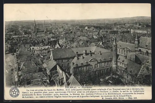 AK Tournai, Panorama mit Kirche