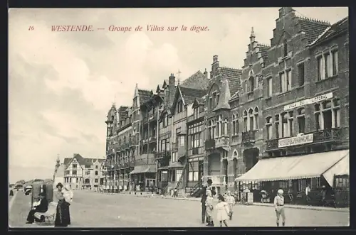 AK Westende, Groupe de Villas sur la digue