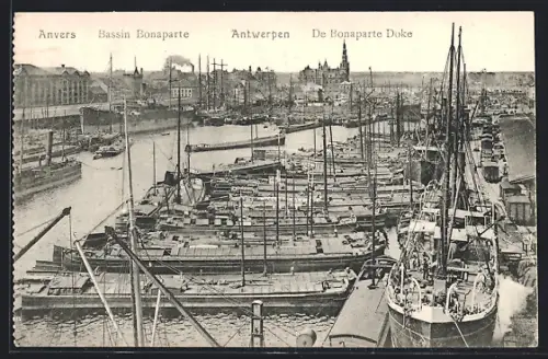 AK Anvers, Bassin Bonaparte