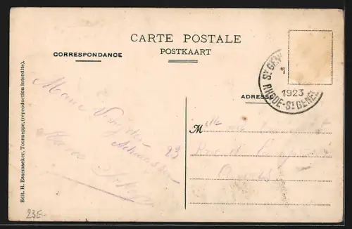 AK Alsemberg, Blick auf den Ort mit Kirche