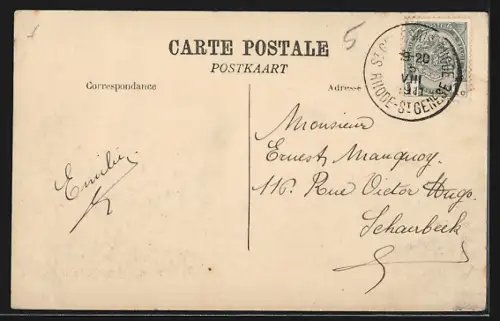 AK Alsemberg, Panorama mit Kirche