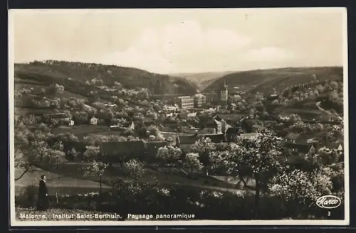 AK Malonne, Institut Saint-Berthuin, Paysage panoramique