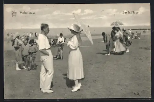 AK Middelkerke, Sur la Plage