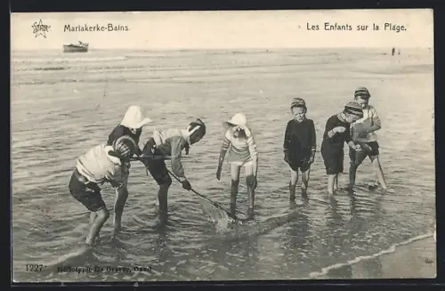 AK Mariakerke-Bains, Les Enfants sur la Plage