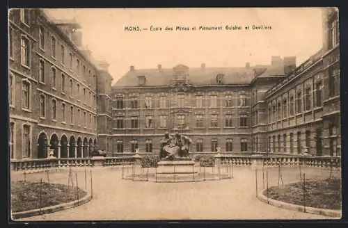 AK Mons, École des Mines et Monument Guisbal et Devillers
