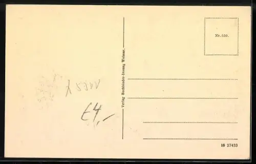 AK Weimar, Strassenpartie mit Strassenbahn vom Bahnhof aus