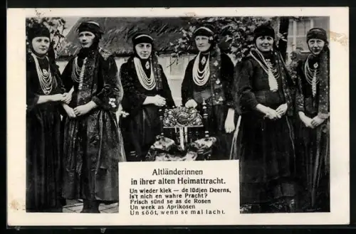 AK Altländerinnen in ihrer alten Heimattracht