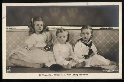 AK Die herzoglichen Kinder von Sachsen-Coburg-Gotha