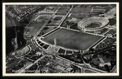 AK Berlin, Fliegeraufnahme des Reichssportfeldes