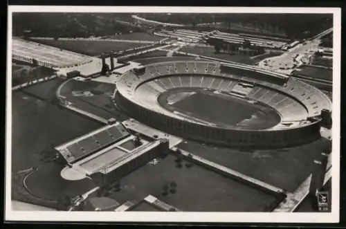 AK Berlin, Reichssportfeld, Olympia-Stadion, Fliegeraufnahme