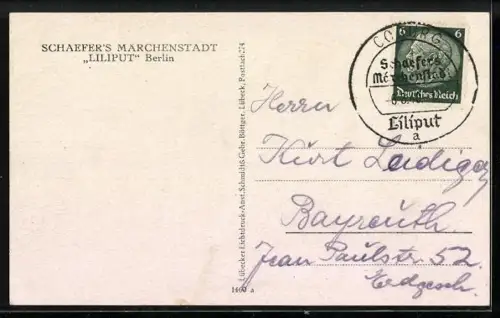 AK Berlin, Schäfers Märchenstadt Liliput, Liliputaner auf dem Marktplatz