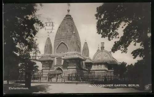 AK Berlin, Zoologischer Garten, Elefantenhaus