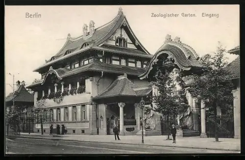 AK Berlin, Zoologischer Garten, Eingang
