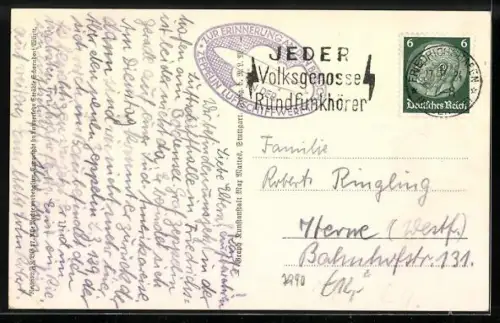 AK Friedrichshafen a. B., Luftschiff Graf Zeppelin in voller Fahrt vom Flugzeug aus gesehen