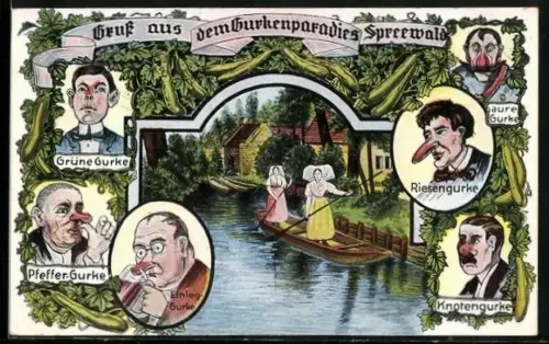 AK Burg, Gurkenparadies: Saure Gurke, Riesengurke, Knotengurke, Einlegegurke