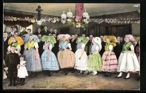 AK Tänzerinnen in Trachten des Spreewaldes