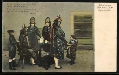 AK Altenburg, Hormedjungfern, Bauerntrachten