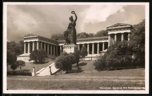 AK München, Bavaria vor der Ruhmeshalle