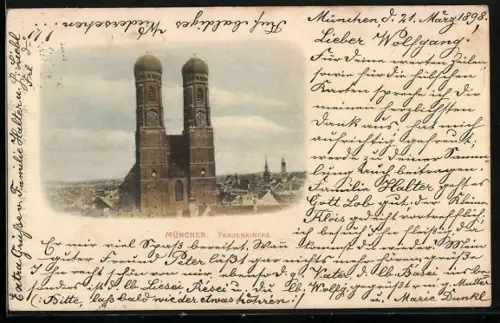 AK München, Frauenkirche, Türme