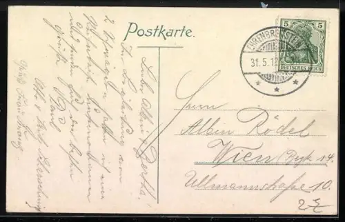 AK Koblenz, Kaiser-Wilhelm-Provinzialdenkmal am Deutschen Eck