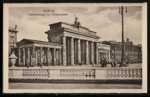 AK Berlin, Brandenburger Tor, Tiergartenseite