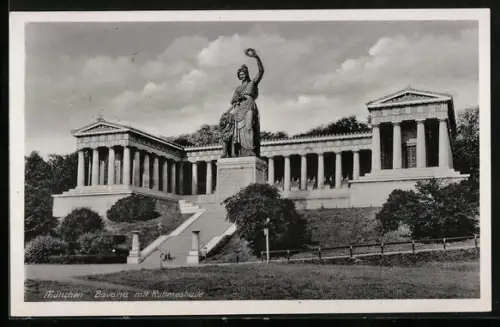 AK München, Bavaria mit Ruhmeshalle u. Anlage