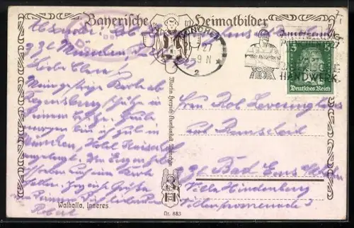 AK Donaustauf, Walhalla, Inneres