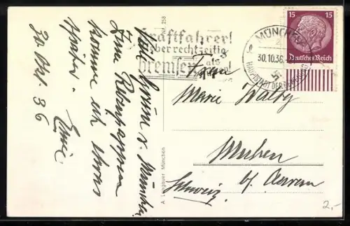 AK München, Ruhmeshalle mit Bavaria