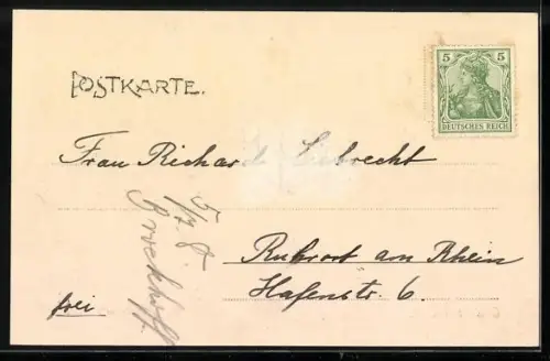 AK Trier, Blick auf die Römischen Thermen