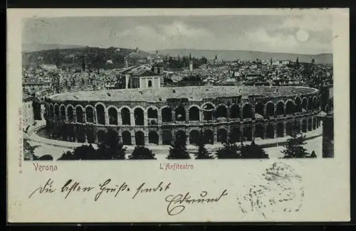 Mondschein-AK Verona, L`Anfiteatro