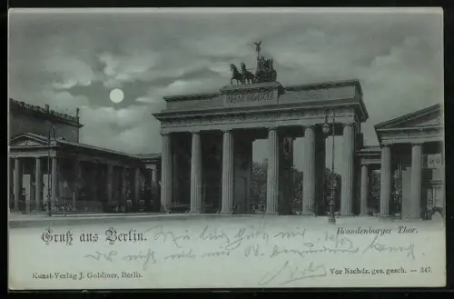 Mondschein-AK Berlin, Brandenburger Tor