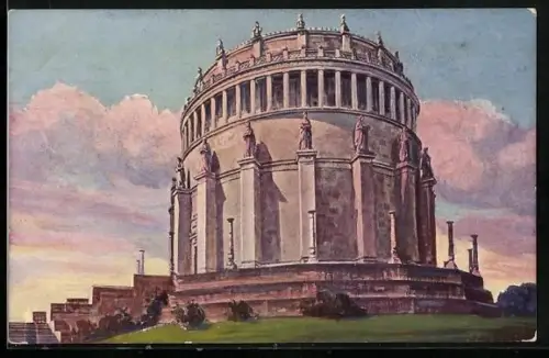 AK Regensburg, Blick zur Befreiungshalle