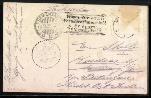 AK Assmannshausen am Rhein, Ortsansicht, Burg Rheinstein, Ruine Ehrenfels, Nationaldenkmal auf dem Niederwald