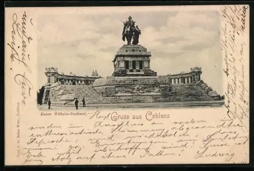 AK Coblenz, Kaiser Wilhelm-Denkmal