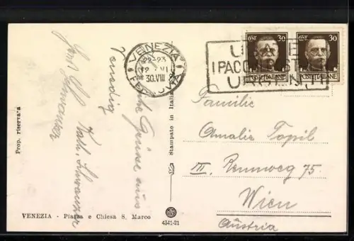 AK Venezia, Piazza e Chiesa S. Marco